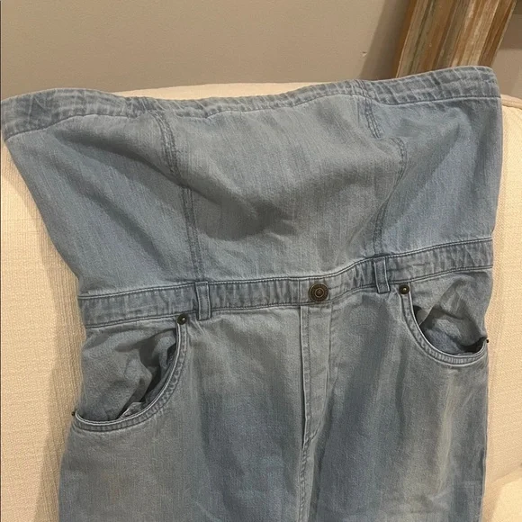 Free People Picture Perfect Denim Midi Dress - Picture 4 of 12